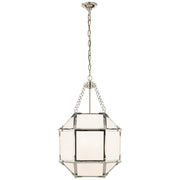 Morris Small 3-Light Lantern Pendant in Polished Nickel