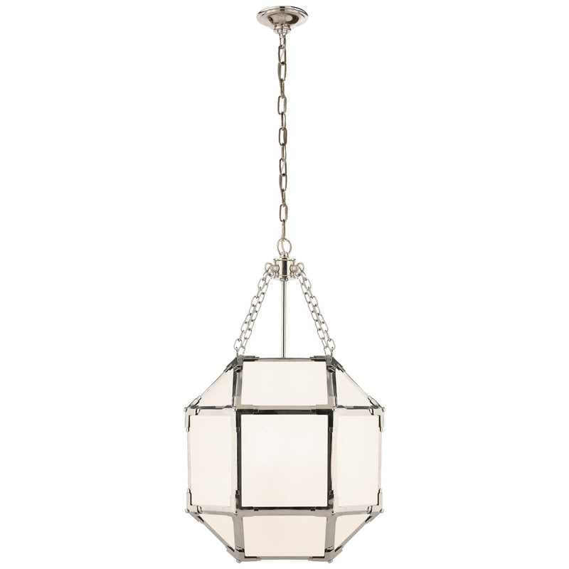 Morris Small 3-Light Lantern Pendant in Polished Nickel