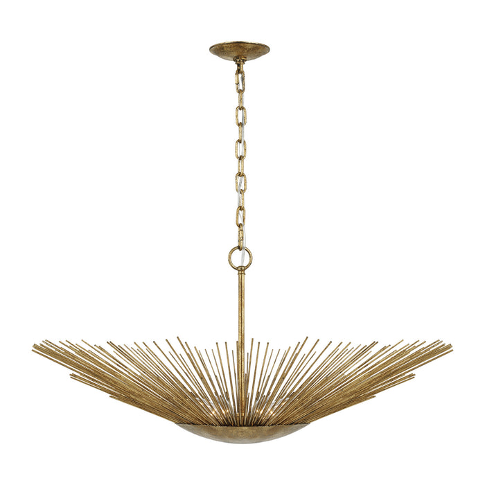 AP1084ADB - Helios 4-Light Pendant in Antique Gild by Visual Comfort Studio