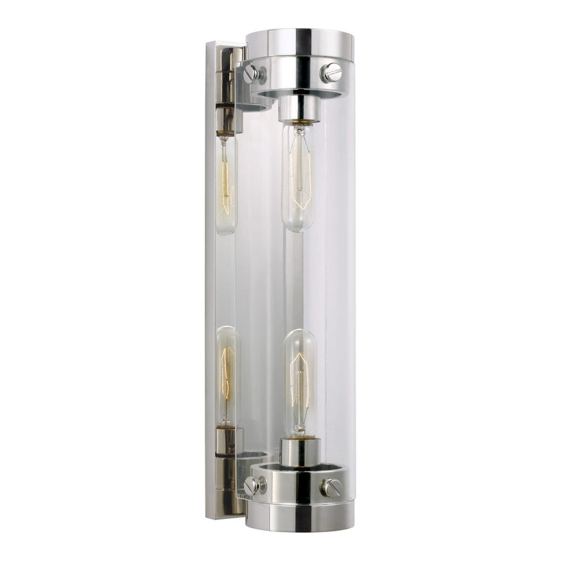 Garrett 2-Light Bath Sconce in Polished Nickel