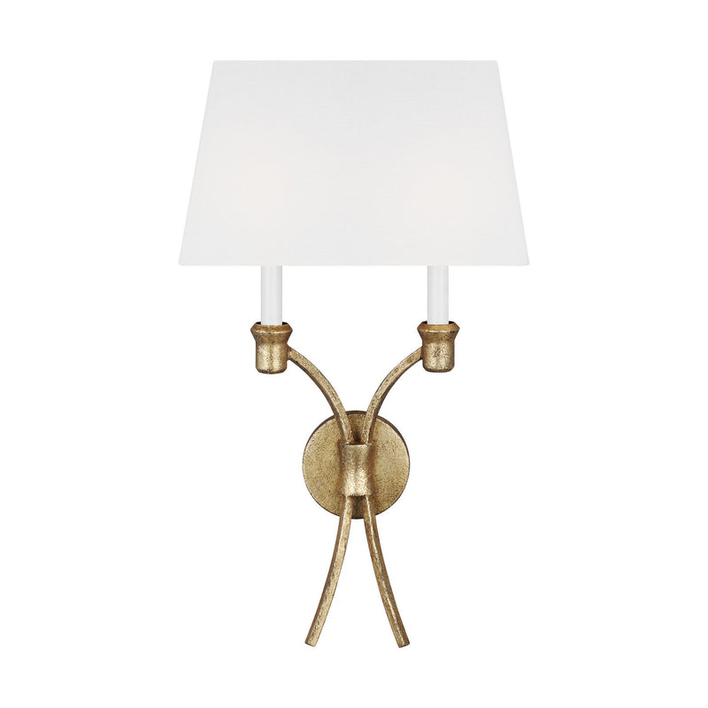 Westerly 2-Light Wall Sconce in Antique Gild