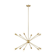 Jax Large 12-Light Chandelier in Burnished Brass