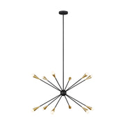 Jax Large 12-Light Chandelier in Midnight Black