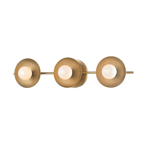 Julien 3-Light Bath Vanity Light in Aged Brass