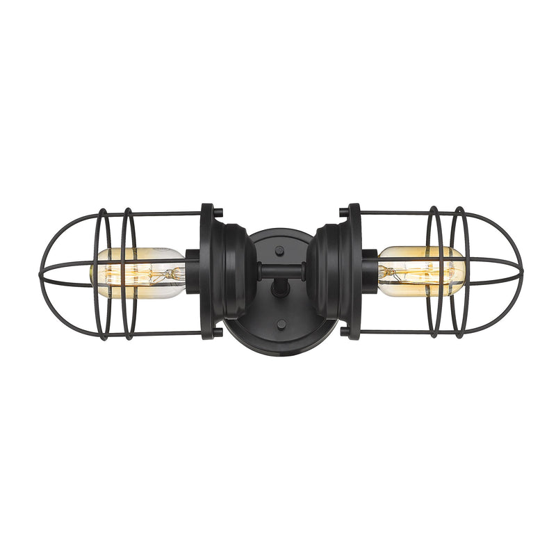 Seaport 2-Light Bath Vanity Light in Matte Black