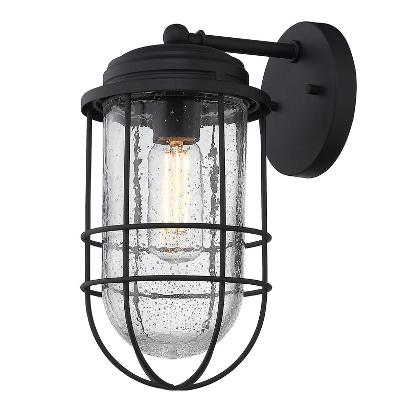 Seaport 6" Outdoor Wall Lantern in Natural Black