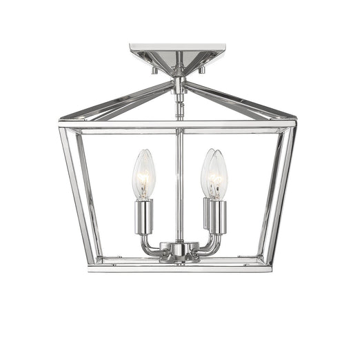 Townsend 4-Light Semi-Flush Mount in Polished Nickel