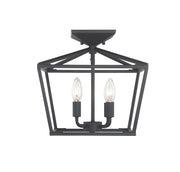 Townsend 4-Light Semi-Flush Mount in Matte Black