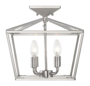 Townsend 4-Light Semi-Flush Mount in Satin Nickel