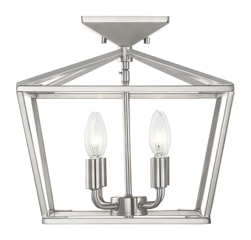 Townsend 4-Light Semi-Flush Mount in Satin Nickel