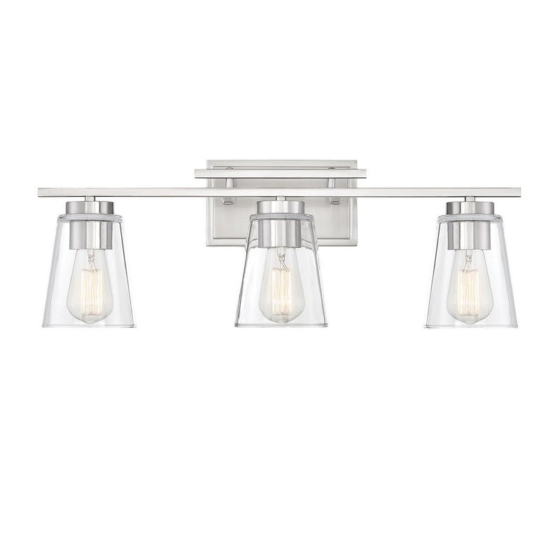 Calhoun 3-Light Bath Vanity Light in Satin Nickel