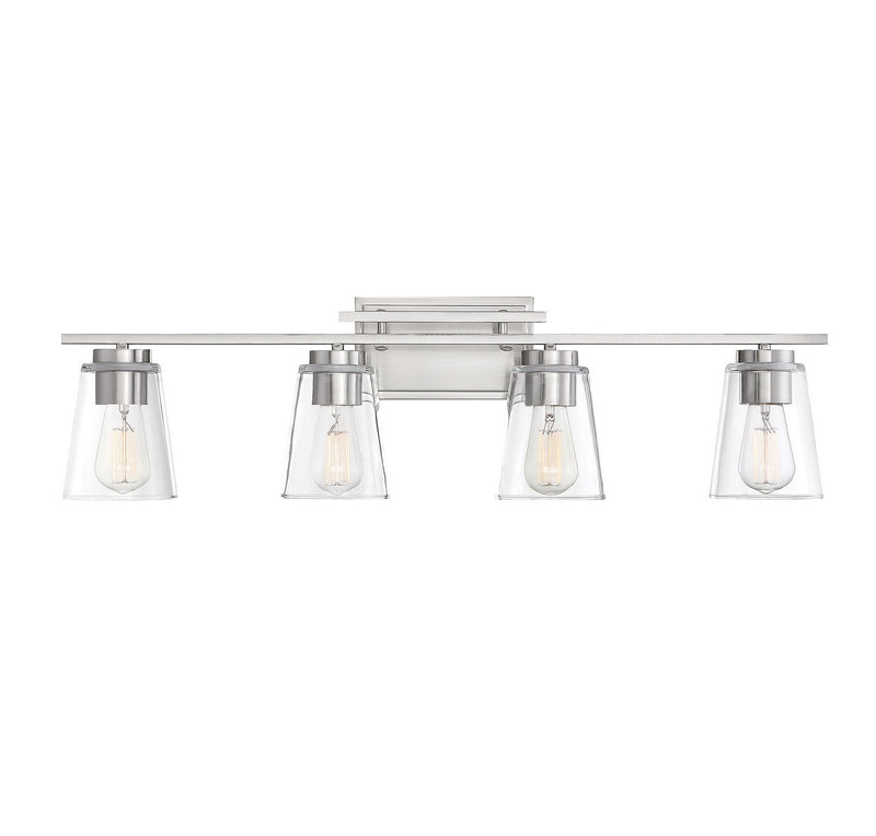 Calhoun 4-Light Bath Vanity Light in Satin Nickel