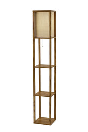 Wright Floor Lamp in Natural Wood Veneer On Mdf