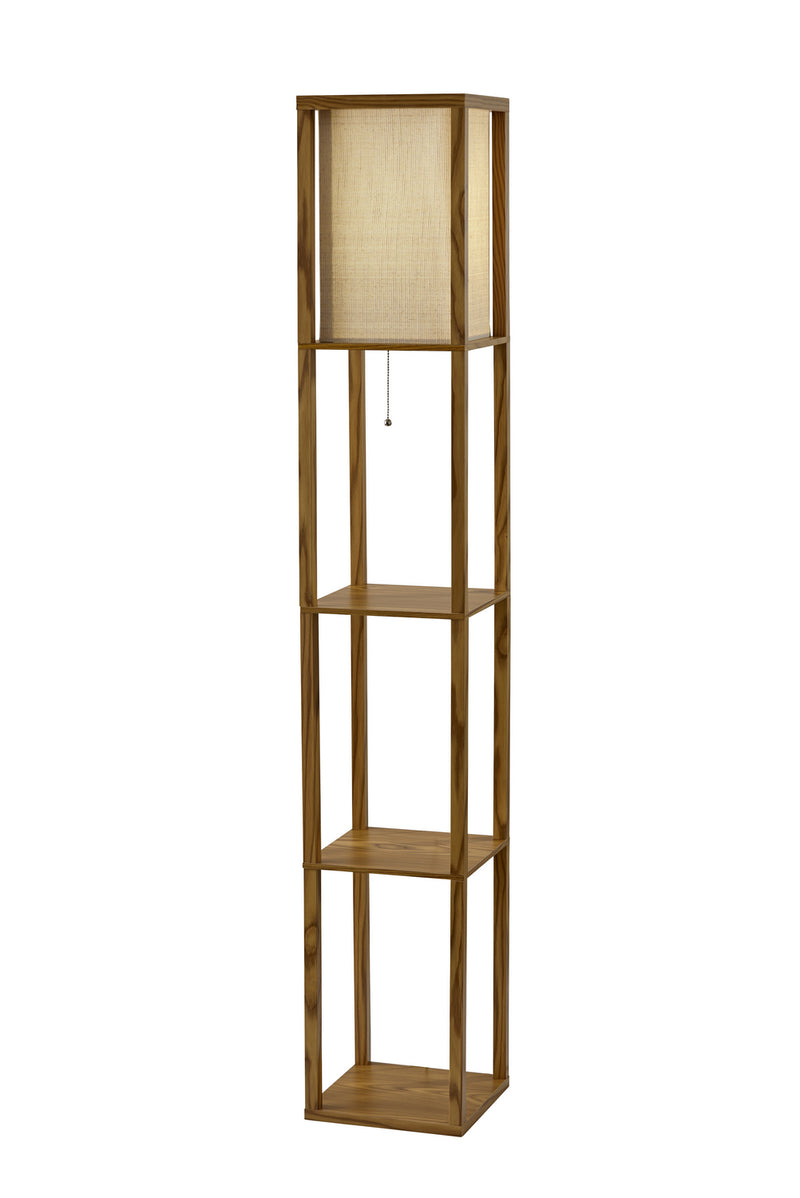 Wright Floor Lamp in Natural Wood Veneer On Mdf