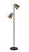 Malcolm Two Light Floor Lamp in Black