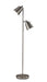 Malcolm Two Light Floor Lamp in Brushed Steel