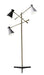 Lyle Three Light Floor Lamp in Black Cast Iron