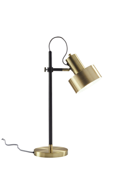 Clayton Desk Lamp in Antique Brass