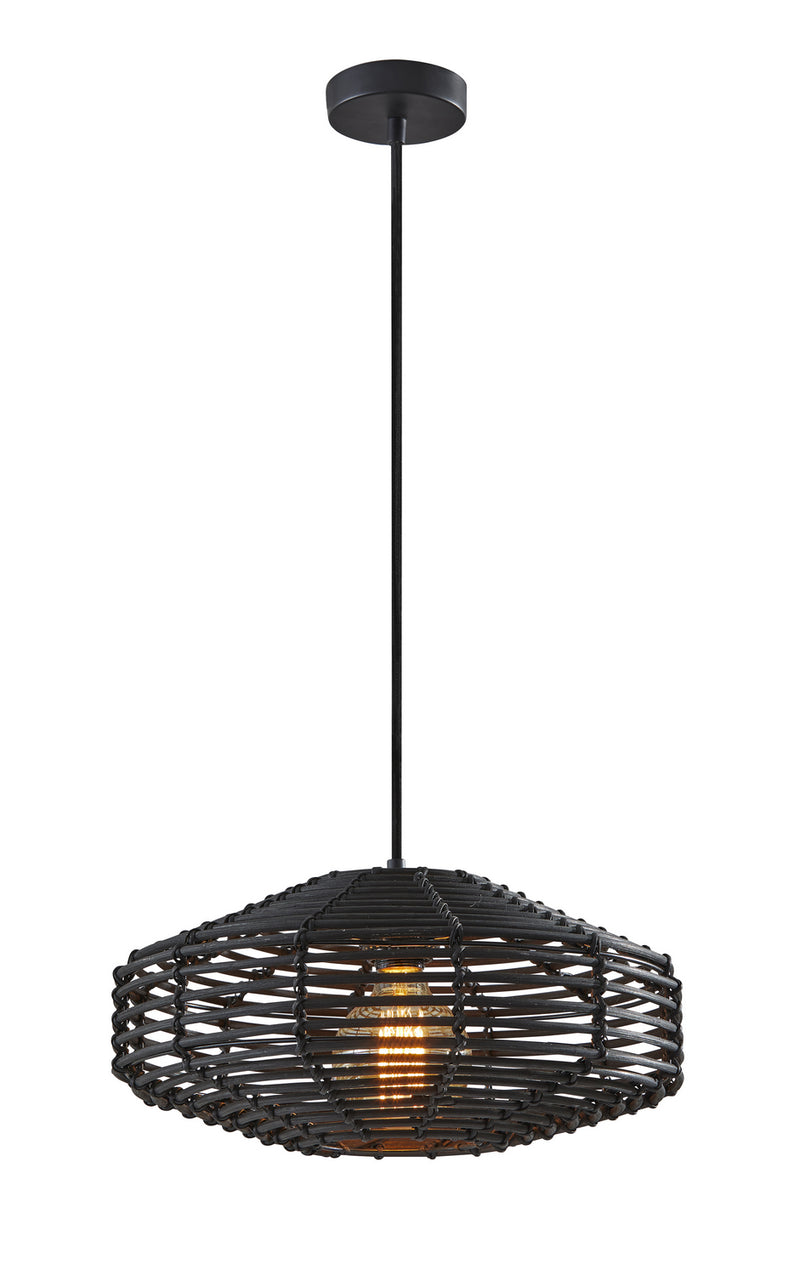 Kingston Pendant in Black Painted