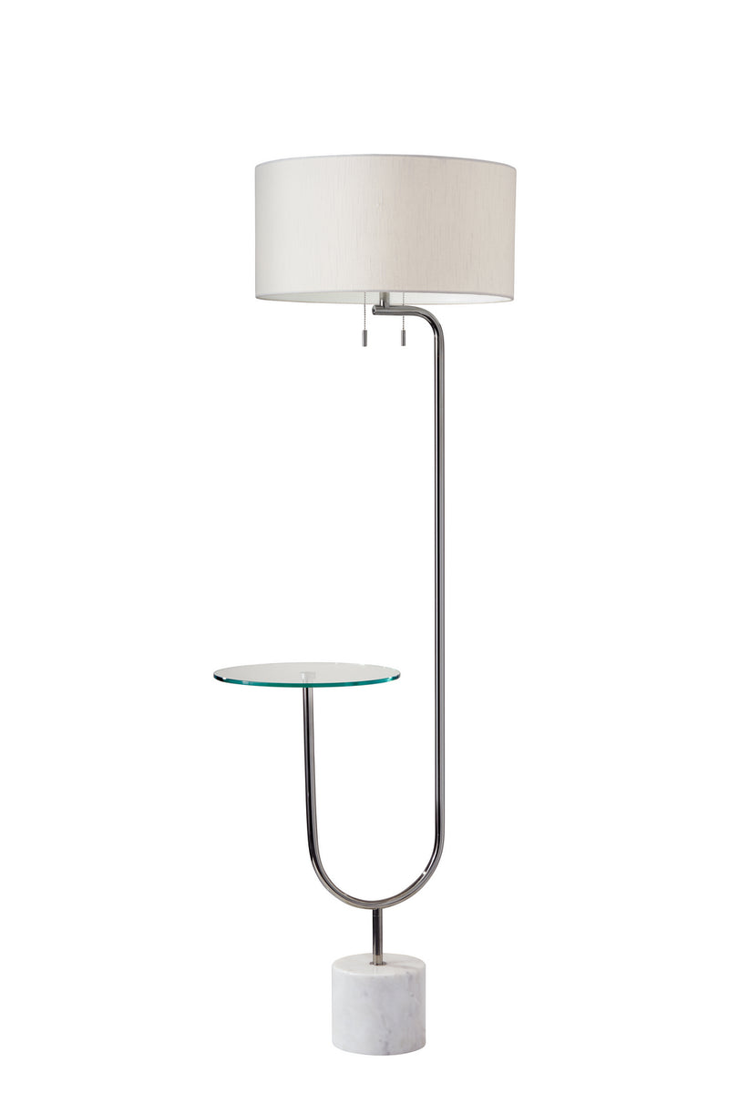 Sloan Two Light Floor Lamp in White Marble