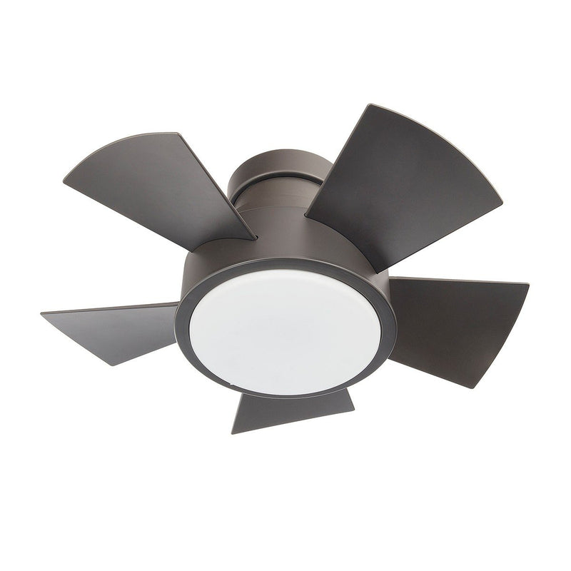 Vox 26" Outdoor Flush Mount Ceiling Fan with Light in Bronze