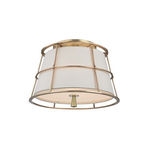 Savona 2-Light Semi-Flush Mount in Aged Brass