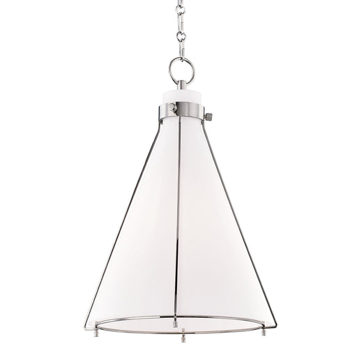 Eldridge 1 Light Pendant in Polished Nickel