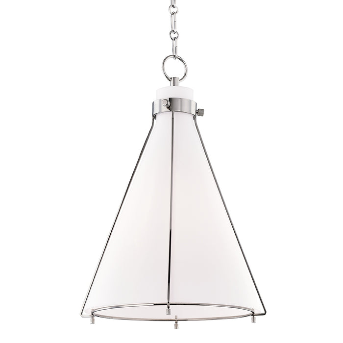 Eldridge 1 Light Pendant in Polished Nickel