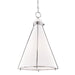 Eldridge 1 Light Pendant in Polished Nickel
