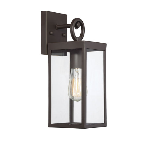 Craftsman Clear Glass 10" 1-Light Outdoor Wall Lantern in Oil Rubbed Bronze