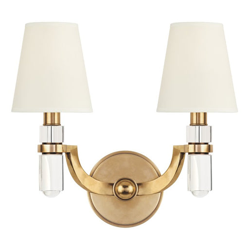 Dayton 2-Light Wall Sconce in Aged Brass