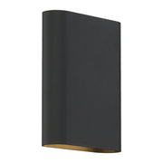 Lux 8" LED Outdoor Wall Sconce in Black