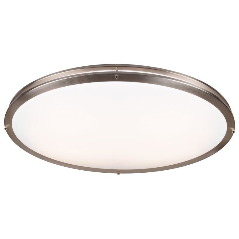 Solero Oval LED Flush Mount in Brushed Steel