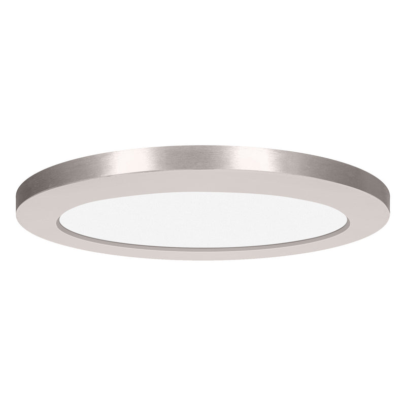 ModPLUS (s) LED Round Flush Mount in Brushed Steel Finish