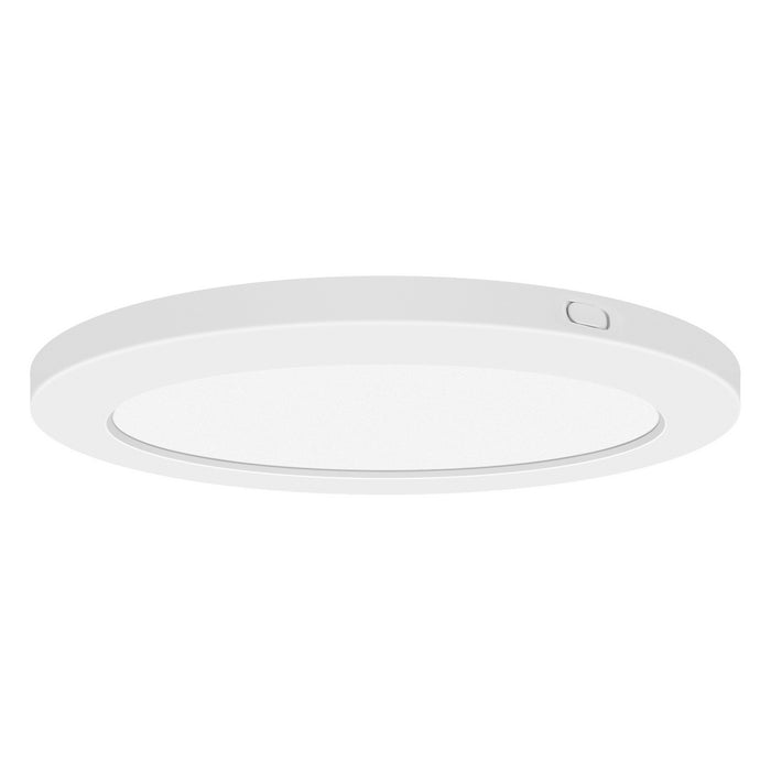 ModPLUS (s) 120-277v LED Round Flush Mount in White Finish
