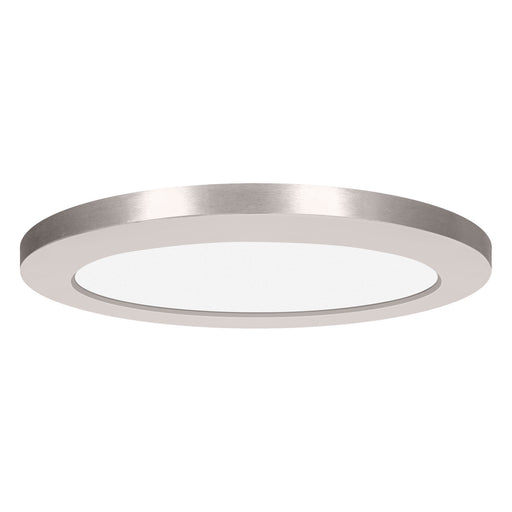 ModPLUS (m) 120-277v LED Round Flush Mount in Brushed Steel Finish