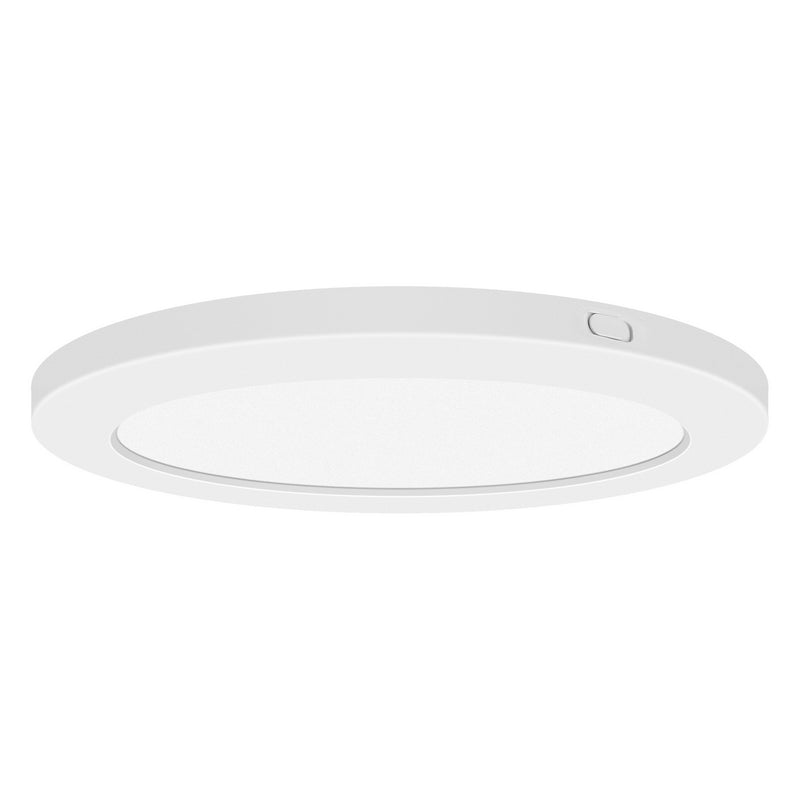 ModPLUS (m) 120-277v LED Round Flush Mount in White Finish