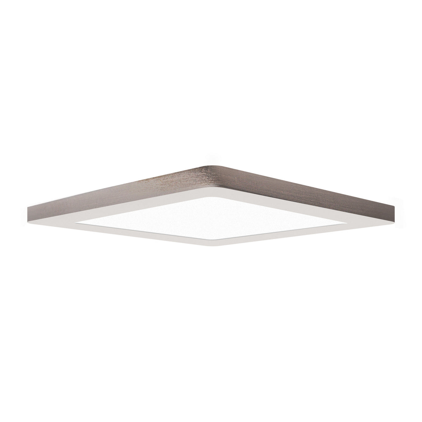 ModPLUS (m) 120-277v LED Square Flush Mount in Brushed Steel Finish