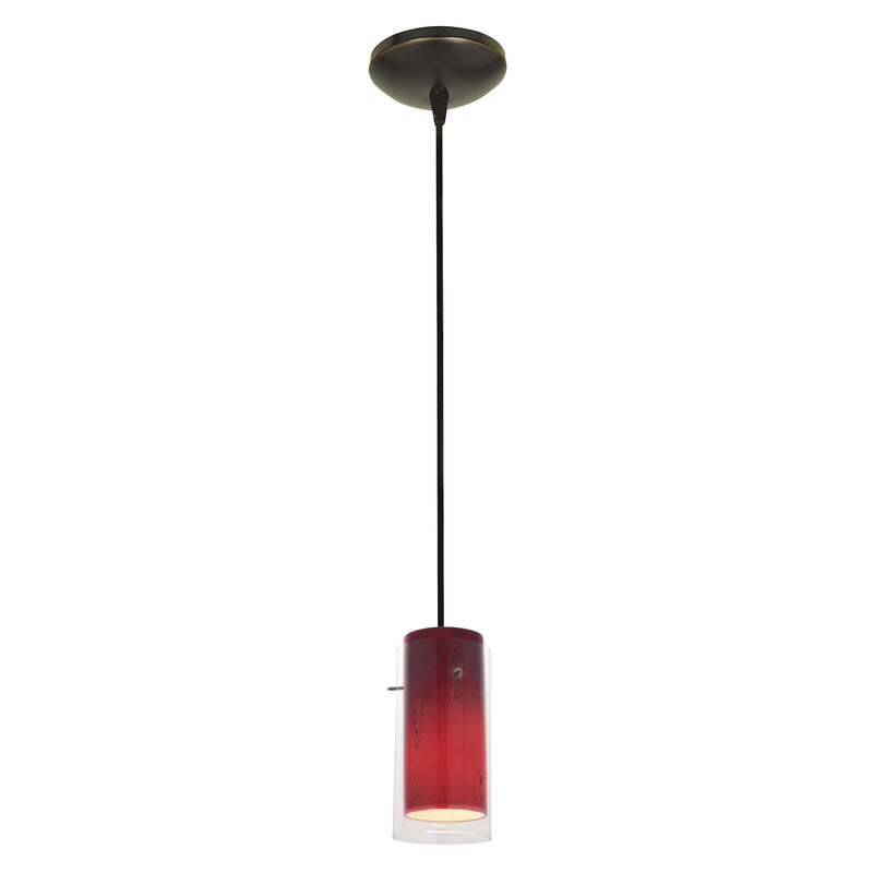 Glass'n Glass Cylinder 1-Light Pendant - Lamps Expo