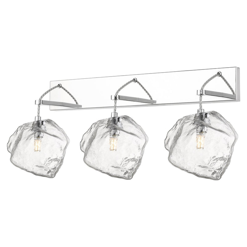 Boulder 3-Light LED Bath Vanity Light in Mirrored Stainless Steel