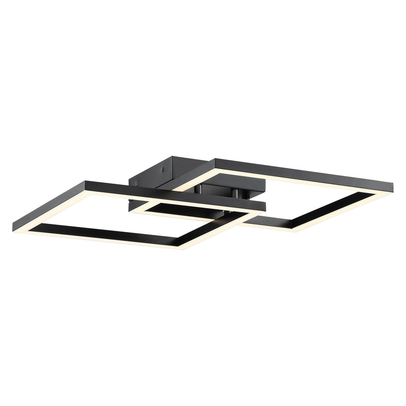 Squared 18" LED Flush Mount in Black