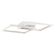 Squared 18" LED Flush Mount in White