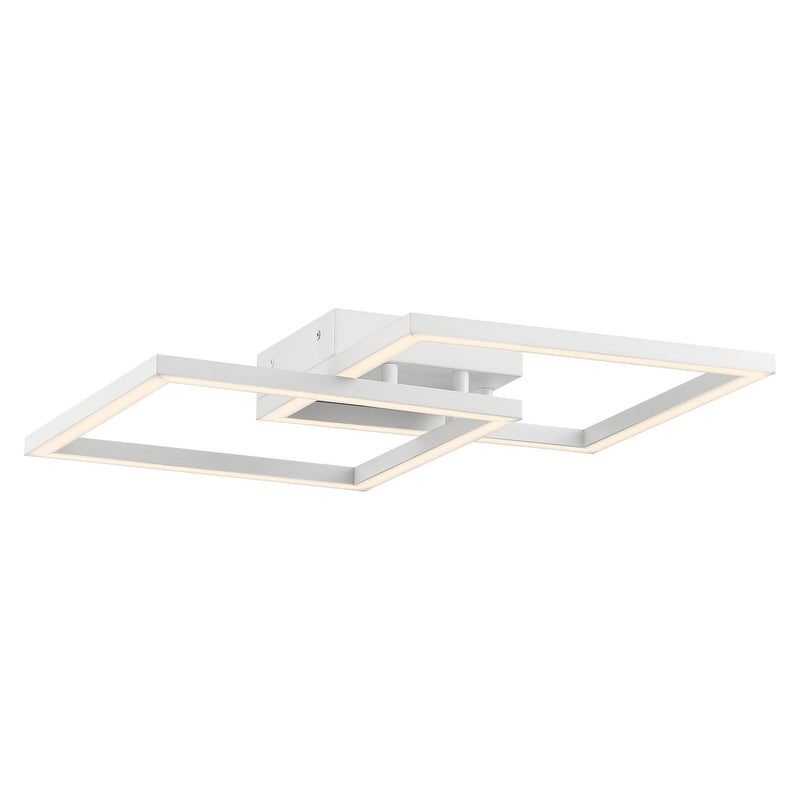 Squared 18" LED Flush Mount in White
