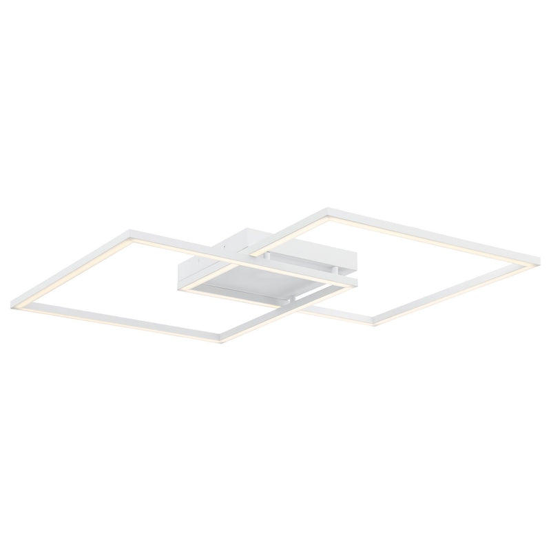 Squared 30" LED Flush Mount in White