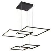 Squared LED Pendant in Black