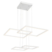 Squared LED Pendant in White