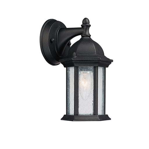 Main Street Small Outdoor Wall Lantern in Black