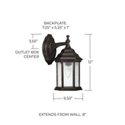 Main Street Medium Outdoor Wall Lantern in Old Bronze