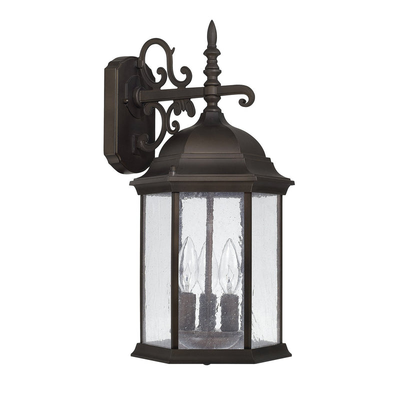 Main Street Medium 3-Light Outdoor Wall Lantern in Old Bronze