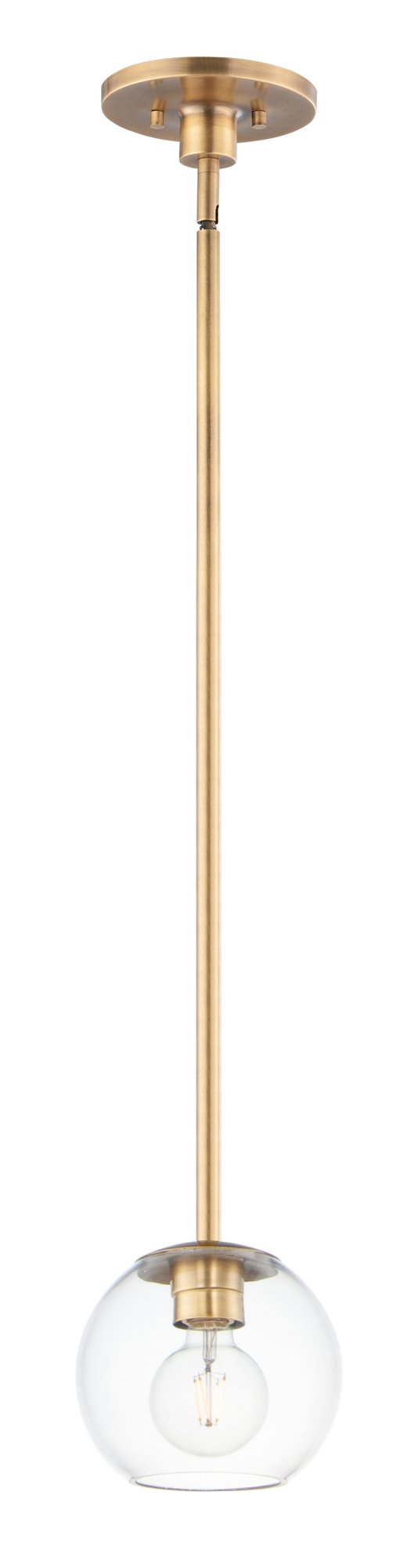 Branch 1 Light Mini Pendant in Natural Aged Brass